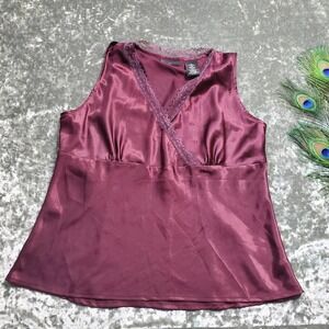 Apostrophe Petite Lace Satin Top